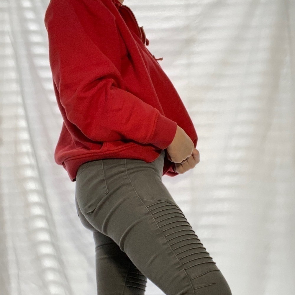 GAP Vintage 1980s Women’s Red Halfway Zip Collared Pullover in Size Large - Picture 9 of 16